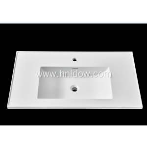 Pure white acrylic sink for cabinet